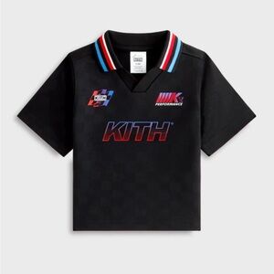 Kith Kids Black Polo with Red and Blue Accents